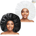 Super Jumbo Shower Cap 2 PCS Waterproof Shower Caps by CHFONGDIRECT