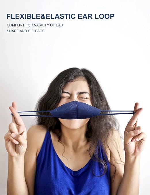 HUHETA KN95 Face Mask, 30 Pack Individually Wrapped, 5-Ply Breathable & - Image 3