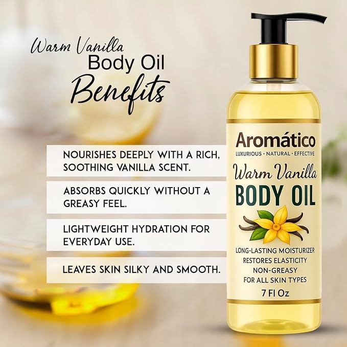 Aromatico Warm Vanilla Body Oil - Image 3