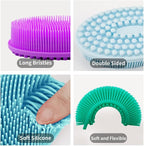 3 Pack Silicone Body Scrubber, Silicone Loofah Exfoliating Body Scrubber - Image 2