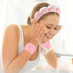 WSICSE Sponge Pink Spa Headband - Image 4