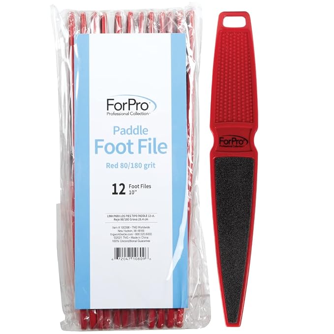 ForPro Professional Collection Pedicure Paddle Foot File, Double-Sided - Image 2