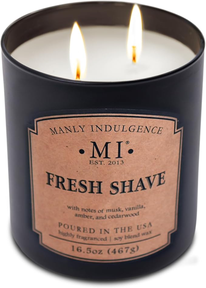 Manly Indulgence Fresh Shave Scented Candles - Image 3