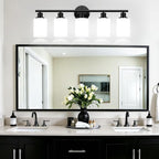 5-Light Bathroom Light Fixtures, Bathroom Wall Lamp, - Image 5