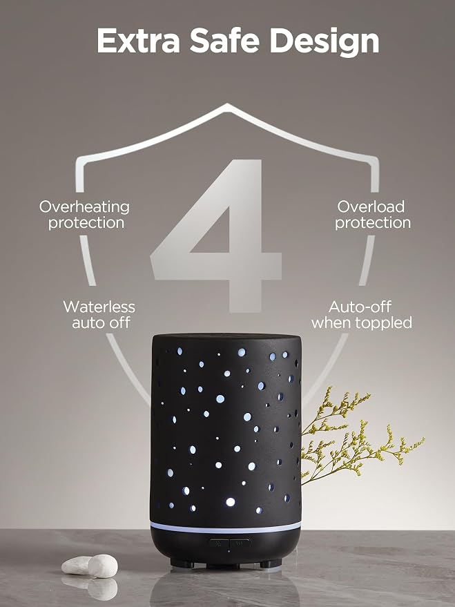 InnoGear Essential Oil Diffuser, 150ml Ceramic Diffuser Ultrasonic Air - Image 5