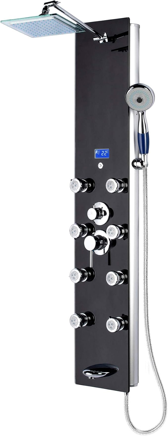 Blue Ocean 52" Aluminum SPA392B Shower Panel Tower System by TheHomeBudgetHousewareInc