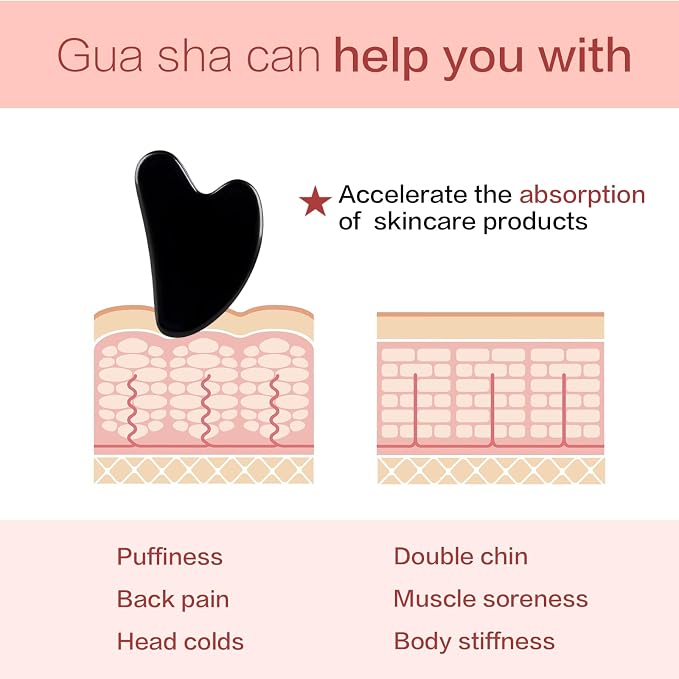 Gua Sha Facial Tools, Obsidian Guasha Tool - Image 5