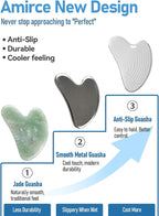 Amirce Non-Slip Grip Stainless Steel Gua Sha Tool - Image 2