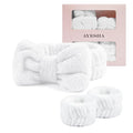 Ayesha White Spa Headband and Wristband Set by AYESHA