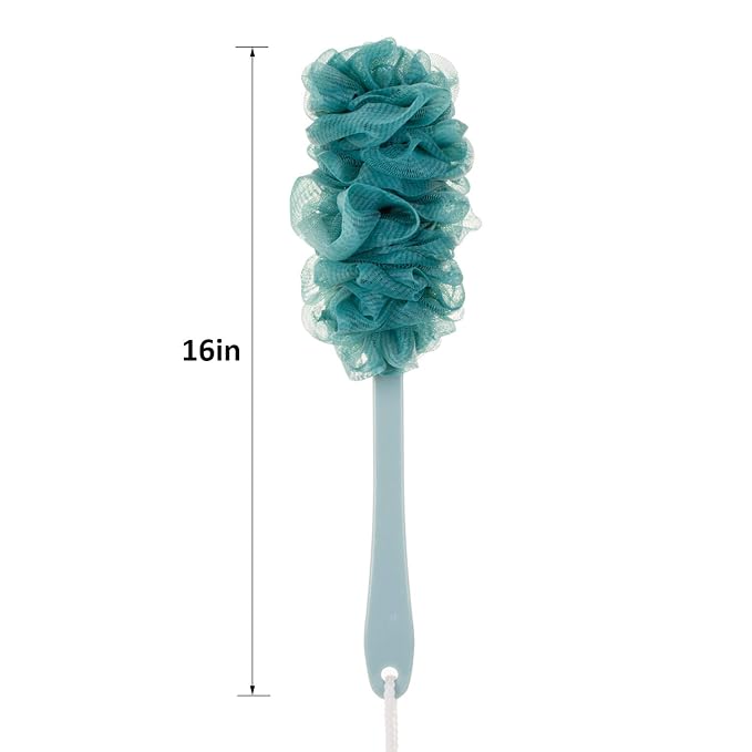 Back Scrubber for Shower, Loofah Long Handle Bath Body Brush, Soft Nylon Mesh - Image 7