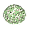 Cute Frogs Shower Cap For Women Reusable Waterproof Double Layers Bath Cap Hair by YUZEKABZ