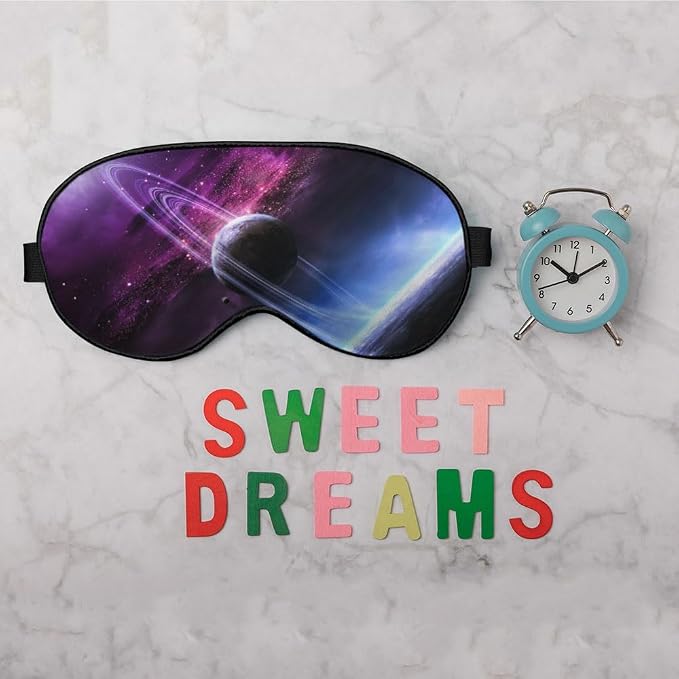 Universe Galaxy Sleep Eye Mask Eye Cover Abstract Saturn Mysterious Starry Sky - Image 6