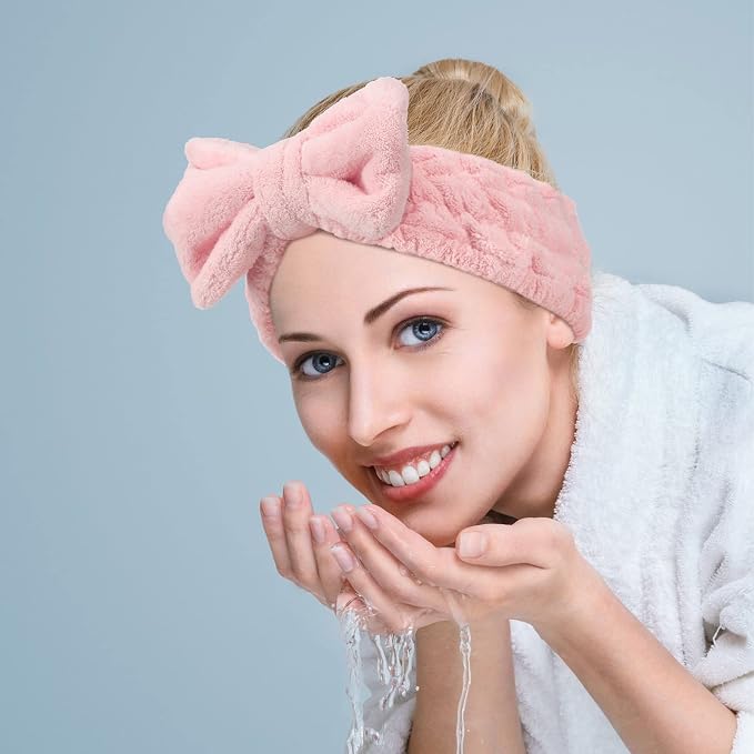 3 Pieces Towel Headbands for Women Makeup Headband for Washing Face Makeup Spa - Image 3