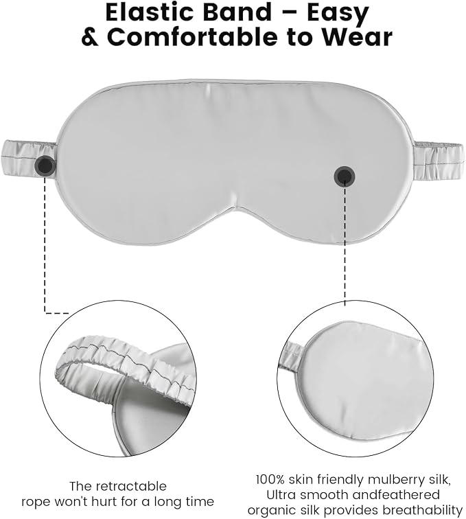 Formé & Found Formé & Found Luxury Silk Sleep Mask, 100% 6A Mulberry Silk Eye - Image 2