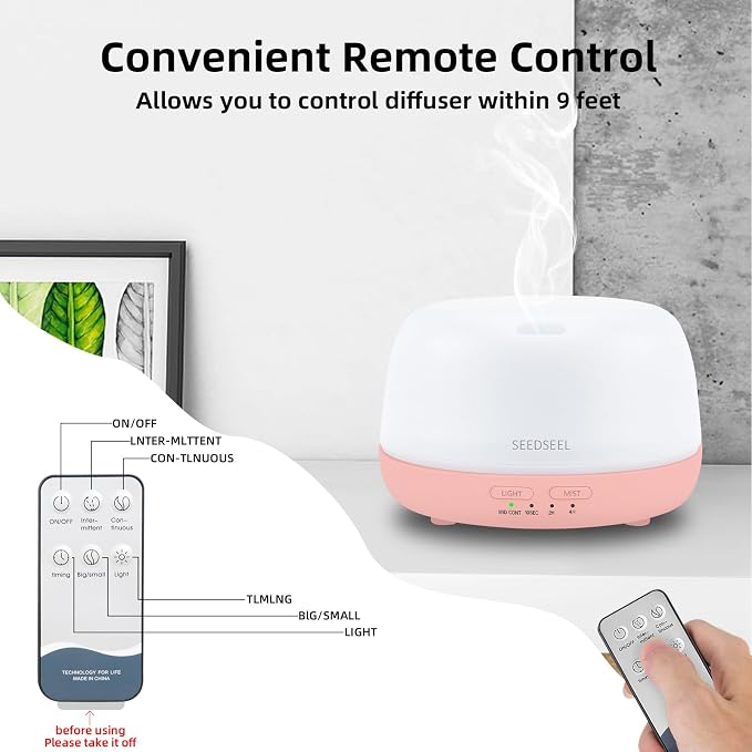 SEEDSEEL 300ML Essential Oil Diffuser - Image 4