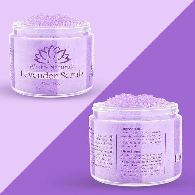 Lavender Oil Body Scrub, Organic Exfoliator - Image 4