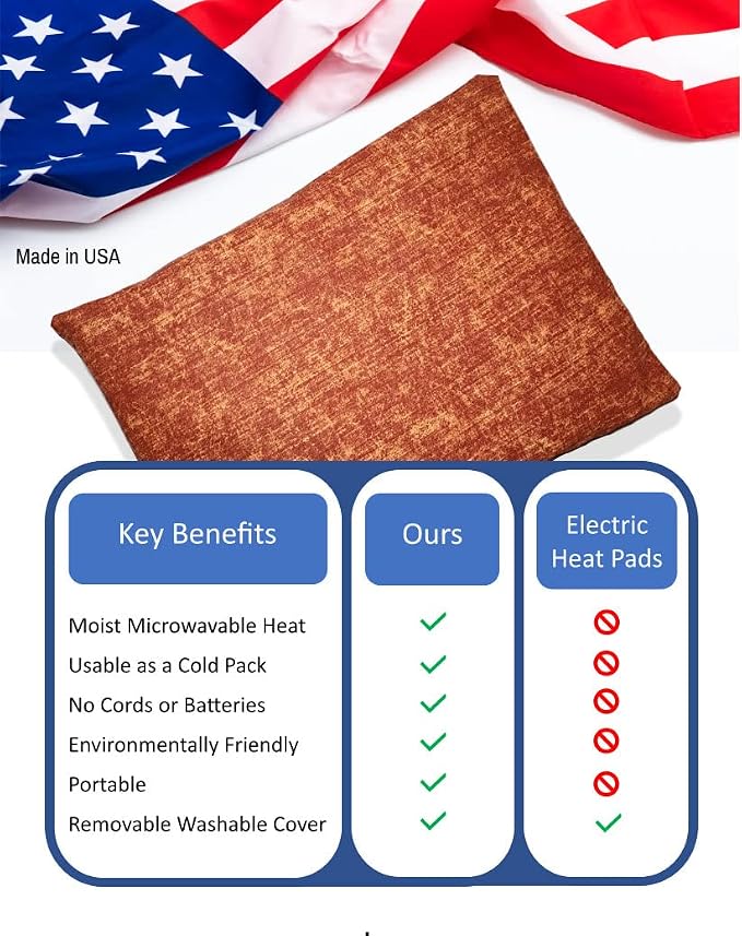 Microwavable Corn Filled Heating Pad and Cold Pack/Washable 100% Cotton Cover - Image 6