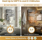Electric Towel Warmer, Heated Towel Rack - Image 2