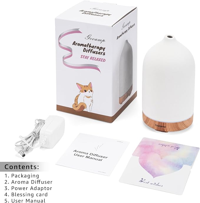 Gooamp 200ML Ceramic Essential Oil Diffuser - Image 7
