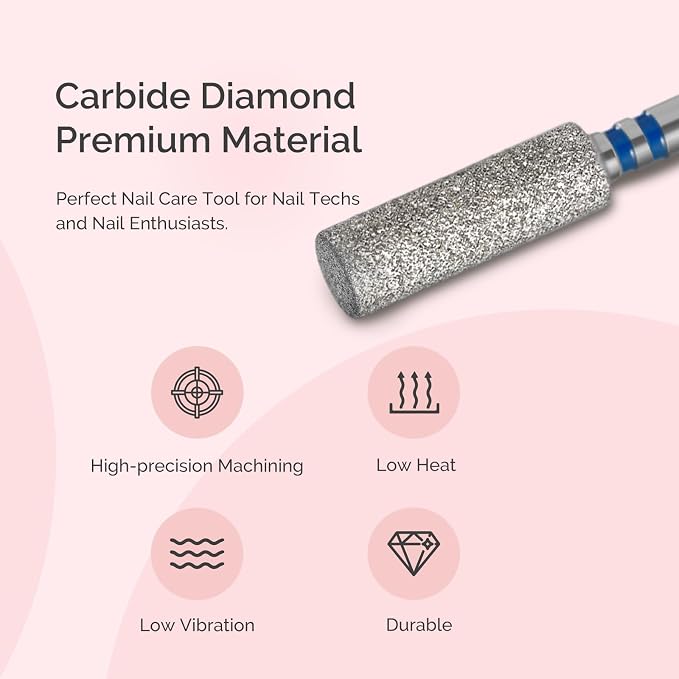 MelodySusie 4mm Barrel Shape Cuticle Clean Nail Drill Bit 3/32'', Professional - Image 6