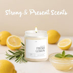 Fresh Lemon Highly Scented Candle - Image 2