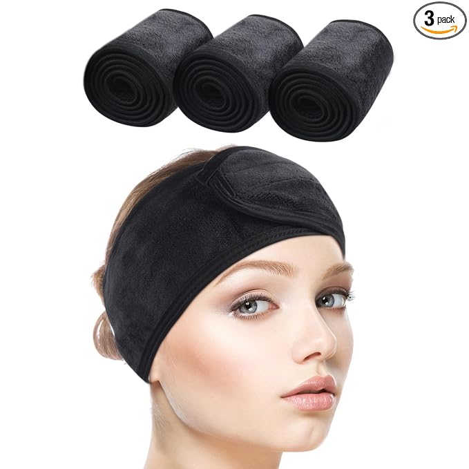 SINLAND Spa Headband for Women Ultra Soft Adjustable Makeup Hair Band by SINLAND