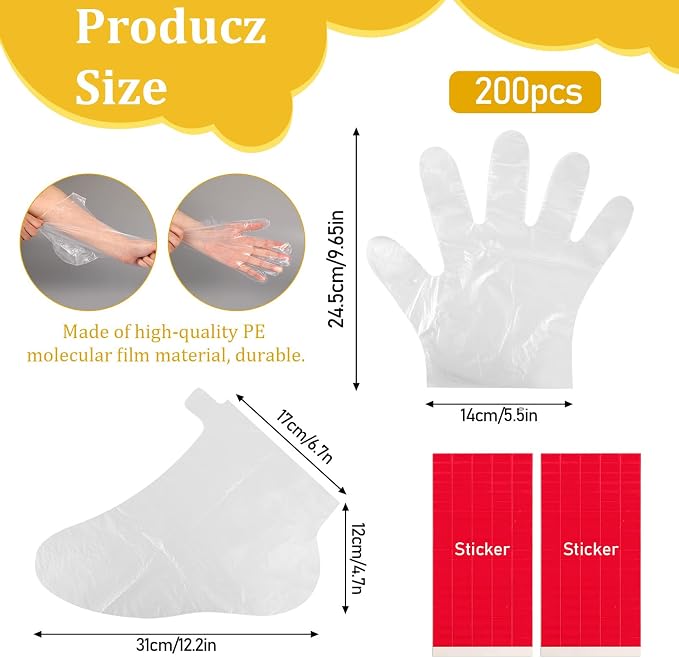 200 Pcs Paraffin Wax Liners for Hands and Feet - Image 2