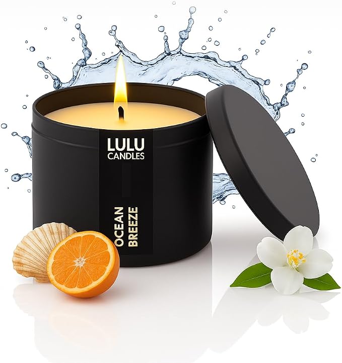 Lulu Candles | Ocean Breeze Scented Candle | Smells Fresh & Oceany | Luxury by LULUCANDLES