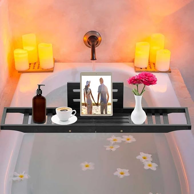 Bathtub Tray Caddy Black - Image 3