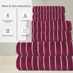 CASA COPENHAGEN Ecstatic 6Pcs 100% Egyptian Cotton Large Designer Towels Gift - Image 5