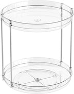 Yieach Clear 360 Rotating Bathroom Counter Organizer, 2 Tier Spinning Perfume - Image 9