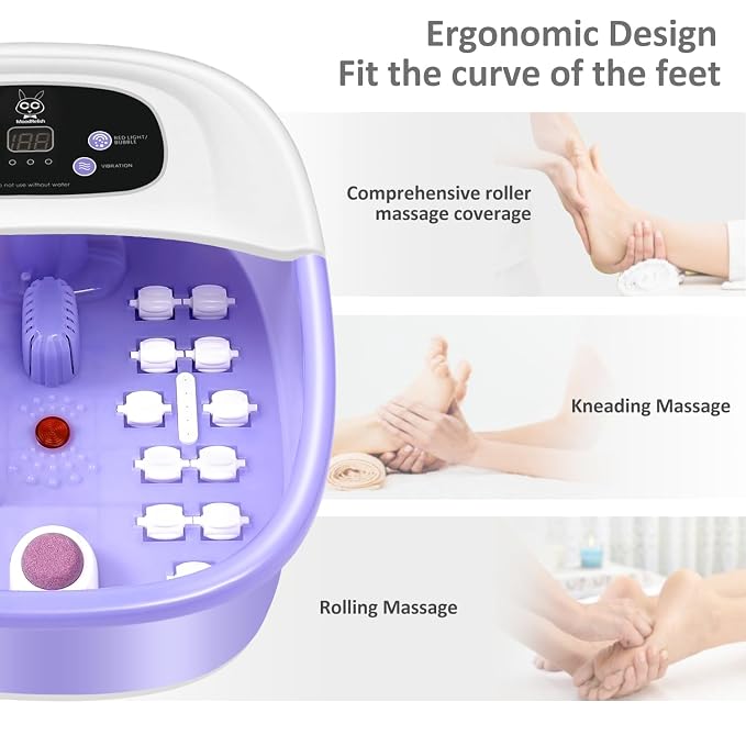 Foot Spa Bath Massager with Heat Bubbles and Vibration Massage and Jets - Image 6