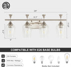 Bathroom Light Fixtures, Brushed Nickel Vanity Lights - Image 5