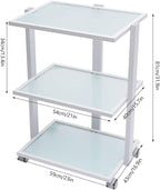 3-Tier Salon Rolling Trolley Cart, Stand Tray Rolling Cart - Image 2