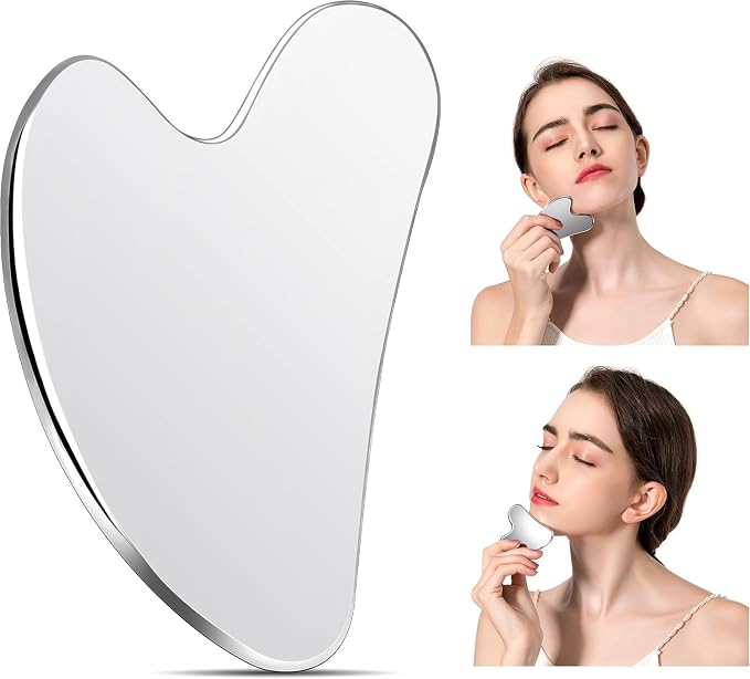 Stainless Steel Gua Sha Facial Tools, Tighten Skin Massage Guasha Beauty Tool by VGYBrandFlagship