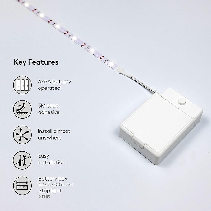 BestLuz Battery Powered LED Strip Lights, Wireless LED Strip Lights 40 inch x 3 - Image 5