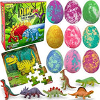 Bath Bombs for Kids with Surprise Toys Inside Plus Dinosaur Puzzle by MineralMeCalifornia