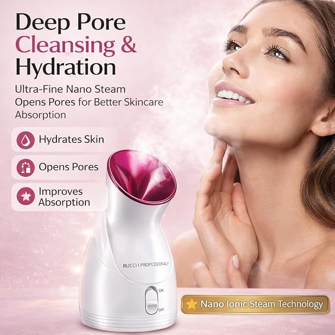 Nano Ionic Facial Steamer Spa Kit, 12-Piece Skincare Set - Image 6