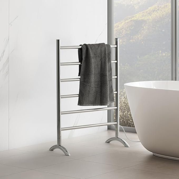Freestanding Towel Warmer 6 Bars Plug-in Option 3 Working Modes - Image 6