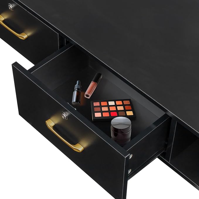 Wall Mount Styling Station for Hair Stylist, Wooden Hair Salon Station Storage - Image 3