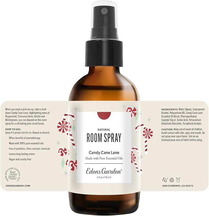 Edens Garden Candy Cane Lane Natural Room & Linen Spray – 100% Pure Essential - Image 9