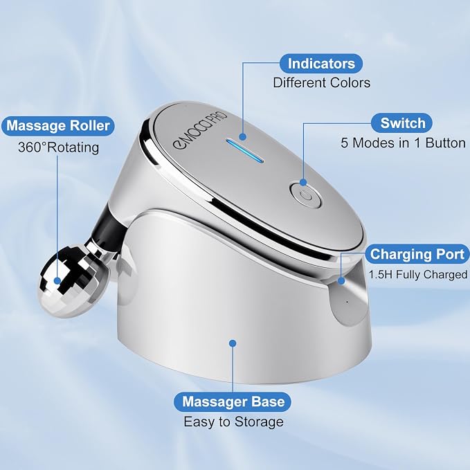 Facial Massager Device Electric Face Gua Sha Vibration Tools Facial Rollers - Image 3