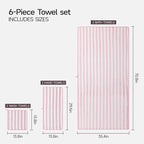 REDKISS Ultra Soft Bath Towel Set 6-Piece 35"x70" | 100% Microfiber, Highly - Image 3