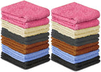 QUBA LINEN 100% Cotton Washcloth Set 24 Packs – Soft, Absorbent Face Towels by QUBA+LINEN
