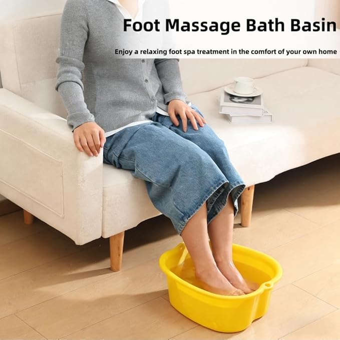 Ytterbium Foot Soaking Bath Basin, Large Massage Foot Soaking Tub, Plastic Home - Image 5