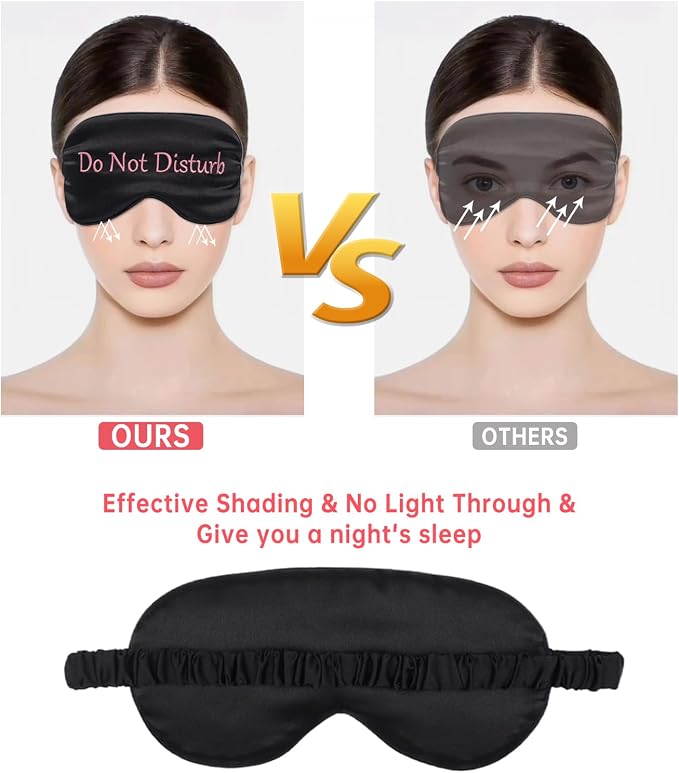 4 Pack Eye Mask for Sleeping Silky Funny Soft Satin Sleep Shade Cover Blindfold - Image 3