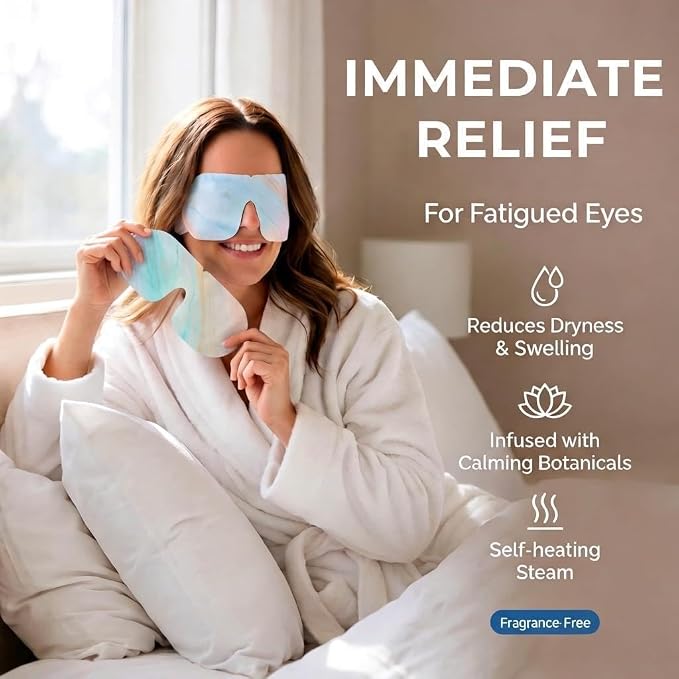 16 Packs Self Heating Steam Eye Masks: Disposable Moist Warm Compress - Image 4