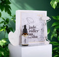 100% Real Crystal Jade Stone Roller and Gua Sha Set by Unknown