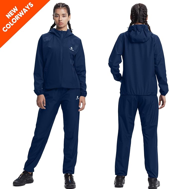 HOTSUIT Sauna Suit Women Machine Washable Sweat Sauna Jacket Pants Anti Rip - Image 3