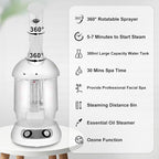 Nano Ionic Facial Steamer with Removable Water Cup, Face Steamer 360° Rotatable - Image 8